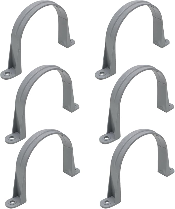 4 Inch 6pcs PVC Pipe Straps Reliable 2-Hole Plastic Conduit Clamps for Secure and Organized Mounting of PVC Pipes Conduits, and Cables UL Certified for Safety