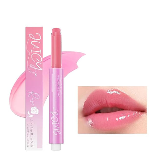 MAEPEOR Tinted Lip Balm 6 Colors Moisturizing Lip Balm Hydrating Changing Lip Gloss for Lip Care and Dry Lip (01 Rose)-VeraVaultWomen