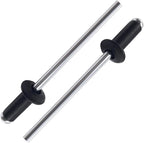 160pcs Black 5/32" x 5/16" Aluminum Blind Rivets, 4 x 8mm Pop Rivets,Aluminum Grip and Steel Mandrel