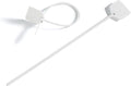 Cable Ties 8 inch, Plastic Water Proof Tags, Self-Locking Written-on Cable Marker, Nylon Zipties Security Seals Label for Cabling, Wire Marking Label, Shipping Hanging Tags - White/ 100pcs