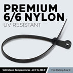 BEST CONNECTIONS Black Cable Ties 500 Pack Cable Zip Ties 8 Inch with Screw Down Hole for Mounting- Strong Nylon Wire Ties with 50 Lbs Tensile Strength – Cable Management Ties for Outdoor & Indoor