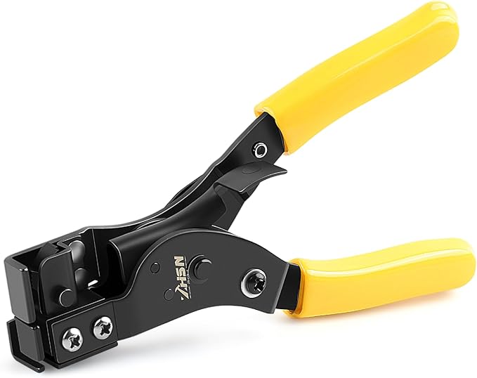 Zhushan Nylon Cable Tie Bundling Tool, 2-in-1 Zip Tie Plier and Cutter Tool with Adjustable Tension, Fastening and Cutting for 2.4-12mm Ties