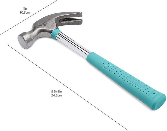 Amazon Basics 8 oz Hammer, Turquoise