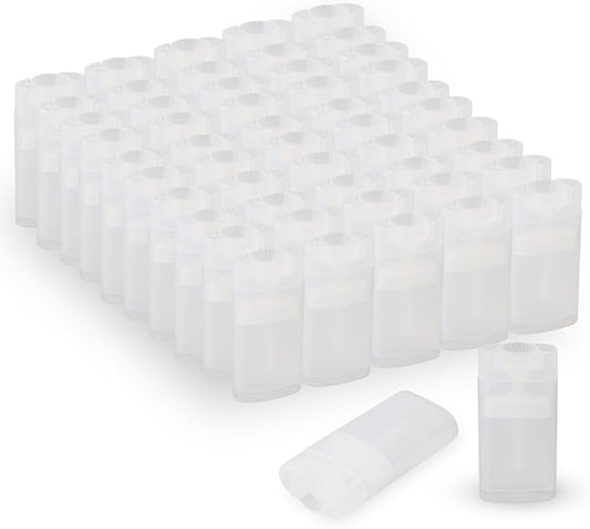 100PCS 15ML Transparent Empty Oval Deodorant Lip Lipstick Balm Tubes Containers for DIY Homemade Crayon Chapstick Holder-VeraVaultWomen