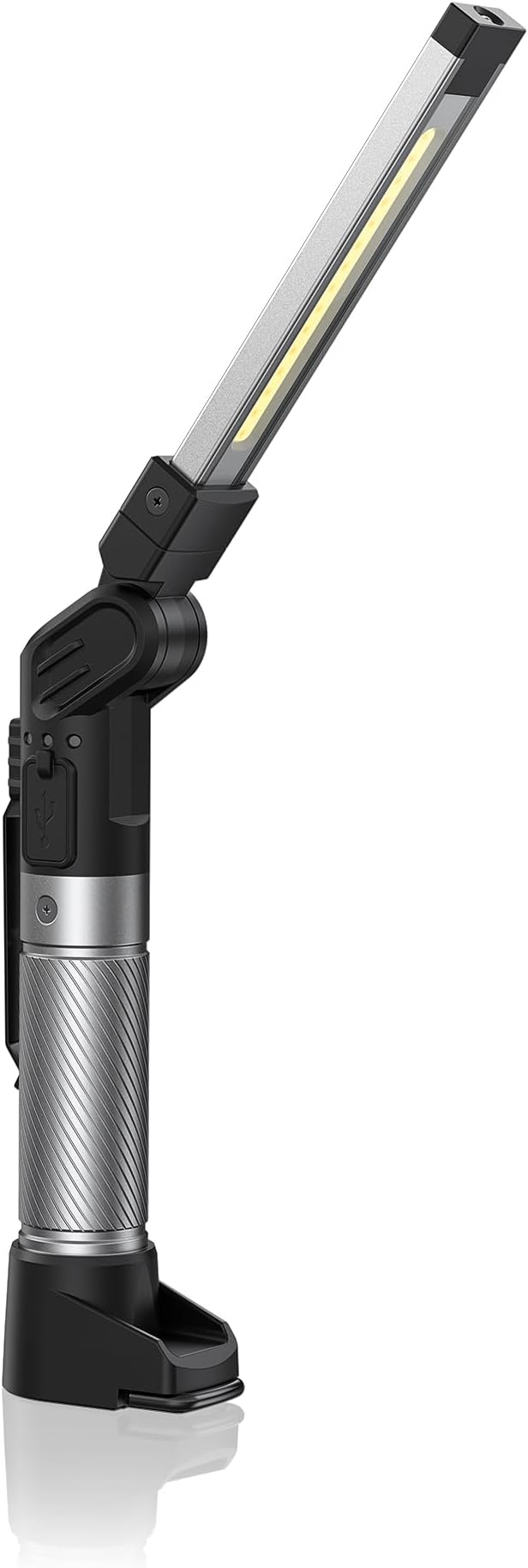 Magnetic Work Light - 800 Lumens Rechargeable Work Light with Multifunctional Foldable Design, 2200 mAh Mechanic Light, 3 Lighting Modes Magnetic Flashlight for Car Repairing/Emergency, 1 Pack