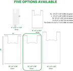 (Large) OrangeBio Certified Home Compostable Shopping Bags, 500ct, 12"x 6" x 20" (Extra Thick), Hold 20 lbs, Thank You/Grocery/Take Out/T Shirt/To-Go Bags for Retail, Grocery Store