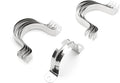 10Pcs 1-3/4 Inch Stainless Steel Conduit Clamps, Two Hole Strap U Bracket Rigid Pipe Strap Metal U Clamp Conduit Strap Tension Clips U-tube Clamp Heavy Duty
