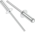 (110Pcs) 3/16" x1" Aluminum Blind Rivets, 4.8 x 25mm Pop Rivets,Rivets for Metal,Silver-(VG10112)