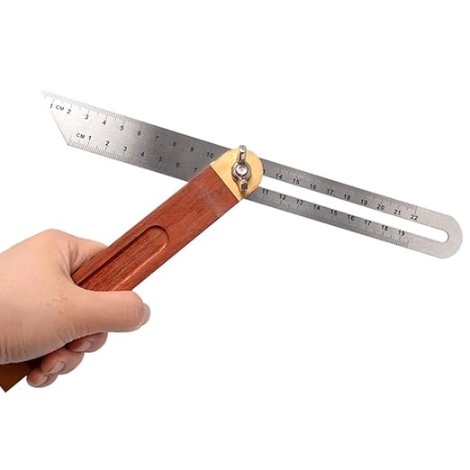 360 Degree Sliding T-Bevel Carpenters Angle Finder, 9 Inch Angle Ruler Wood Bevel Protractor Tool