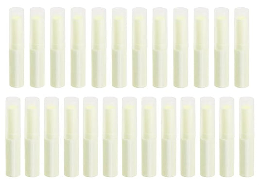 0.14oz Empty Flavored Lip Balm Container Tubes Plastic Homemade Moisturizing Lip Stick with Caps Bulk Fit for Women Adult DIY Making Supplies, 25 Count (Beige)-VeraVaultWomen