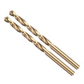 Drill Bit, 7/64" Cutting Diameter (2.778mm), 4241 HSS Black and Gold 118° Cutting Angle Versatile Jobber Bits - (Applications: for Drilling Plastic Wood Soft Thin Metal), 2-Pieces