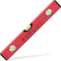BETHEL Torpedo Level, 16" Magnetic Torpedo Spirit Level Tool with 3 Vials, 45°/90°/180°Degrees, Aluminum Shockproof Bubble Level, High Visibility Red Durable Measuring Leveler