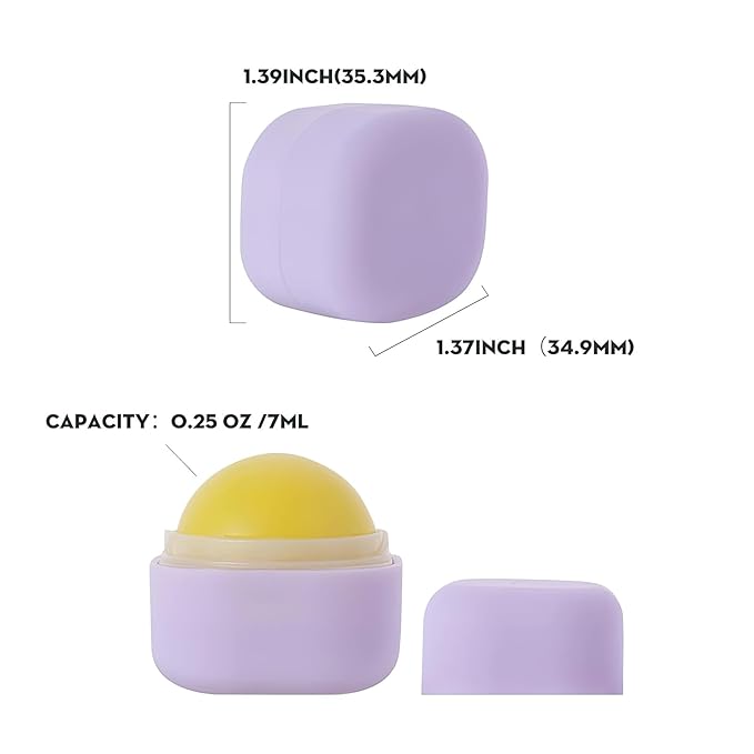 0.25 oz（7g） Empty Lip Balm Square Containers Tubes Lipstick 12 Pieces for Make Natural Lip Balm Lip Care - DIY & BPA FREE (Purple)-VeraVaultWomen