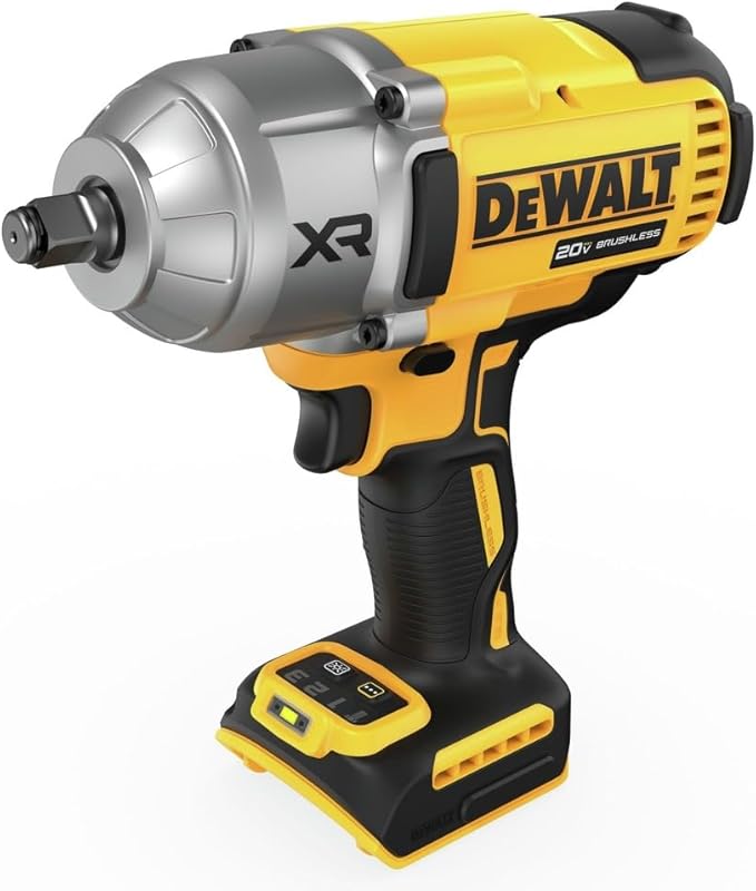 DEWALT 20V MAX Cordless Impact Wrench, 1/2 Impact Gun, High Torque with Hog Ring Anvil, Tool Only (DCF900B)