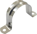Hordion 10Pcs 1-3/4" Two Hole Strap U Bracket, M45 Rigid Pipe Strap Stainless Steel Conduit Clamp for Fixing Pipe