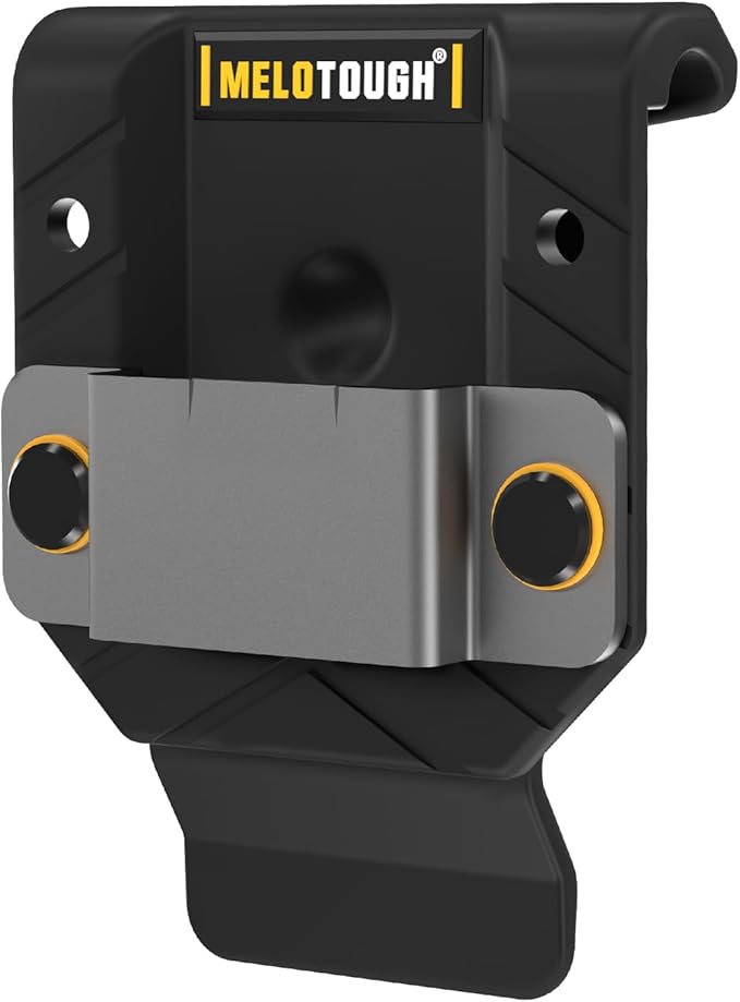 MELOTOUGH Tape Measure Holder,Tape Measure Belt Clip,Tape Measure Holster,Tool Belt Clip,Measuring Tape Holder for Belt(Black)