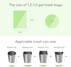 1.2 Gallon Small Trash bags: Small Trash bags Mini Bathroom Garbage Bags Fit 4.5 Liter Trash-Can-Liners for Bathroom Kitchen Office (150 Counts, Green)