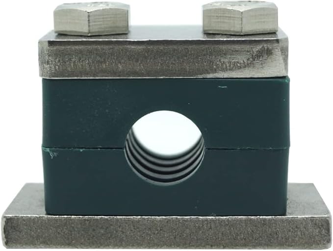 1 1/2" Tubeclo Heavy Series Pipe Clamp, Polypropylene with Galv Plated Steel Hardware, Weld Mounting