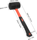  4 PCS 27 OZ Rubber Mallet, Rubber Hammer Head, Rubber Mallet Set With Black-Orange Fiberglass Handle Perfect For Wood, Metal, Plastic, Glass, And Ceramics. By GENHAKON