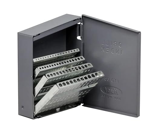Drill America Drill Bit Index/Case, 1 - #60 Stub Length (60 Sizes), 11500, HUT2060