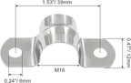 Hordion 30Pcs 5/8" Two Hole Strap U Bracket, M16 Rigid Pipe Strap Stainless Steel Conduit Clamp for Fixing Pipe