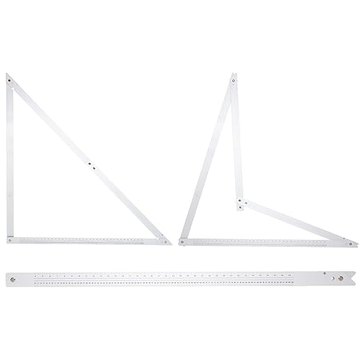 Combination Square for Carpenter Tools 48 Inch Folding Aluminum Triangle Ruler Construction Framing Tool Woodworking Foldable Frame Measurement Angle Rulers