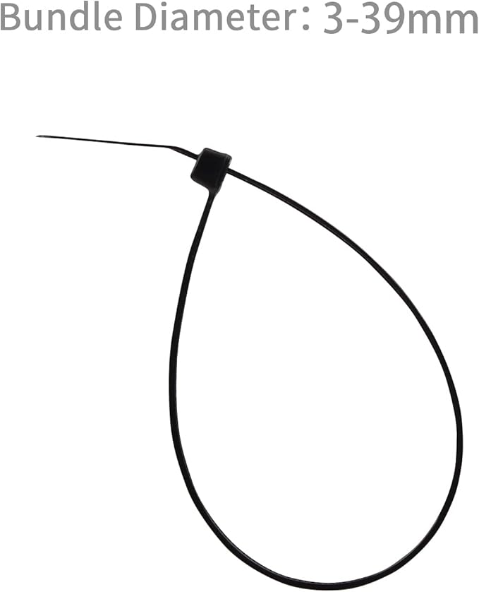 XINGO 100PCS Cable Zip Ties Heavy Duty, Premium Nylon Plastic Wire Ties with 50 Pounds Tensile Strength, Self-Locking Black Nylon Zip Ties for Indoor and Outdoor (6 inch, Black)