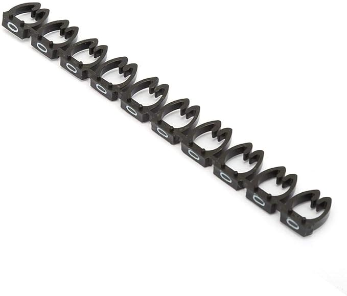 Digital Number Tube Wire Label Cable Marker Colorful Straps Coded Clip Plastic Cable 100PCS -6MM 6square Microcomputer Device