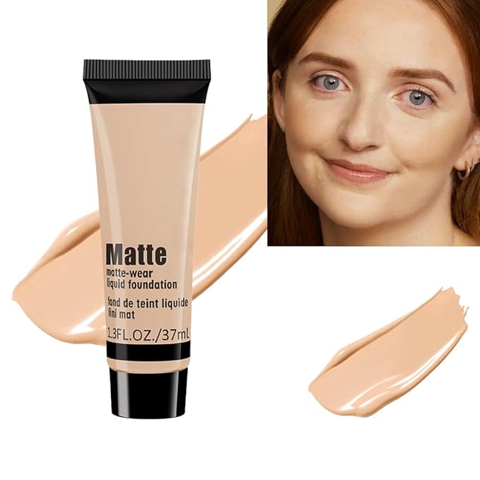 1 Pack Liquid Foundation Cream for Face Makeup,Durable Full Coverage Matte Concealer Make Up,Oil Control & Waterproof Base Primer -1 Fl.Oz (BEIGE 7#)-VeraVaultWomen