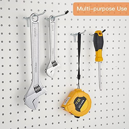 Pegboard Hooks,50-Pack,4 Inch L Shape Small Galvanized Pegboard Hooks Suitable for 1/8 and 1/4 inch pegboard,Metal Pegboard Hooks for Garage,Office,Kitchen,Store