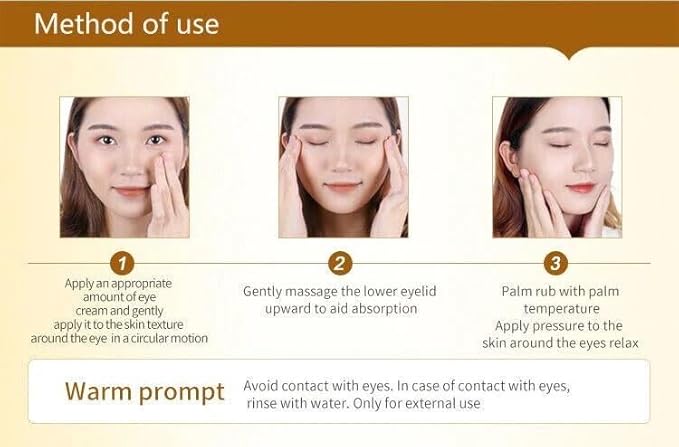 24K Gold Eye Cream For Deep Hydrating, Anti-Aging Gold Eye Cream For Dark Circles And Puffiness,Moisturizing Lightenex Gold Cream Lifting Eye SENANA (1 PACK)-VeraVaultWomen