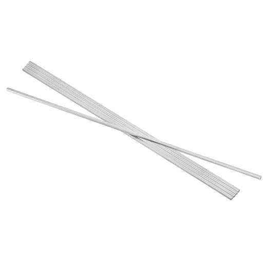 uxcell 5 Pcs Square Steel Key Stock, 1/8" x 1/8" x 12" Cold-Drawn 45# Steel Bars Precision Key Stock for Gearbox Coupling, Silver Tone