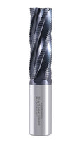 Accusize Industrial Tools 1'' Fine Tooth M42 8% Cobalt Tialn Roughing End Mill, 1'' Shk Dia, 3'' Flute Length, 5-1/2'' Oal, 5 Flute, 1104-0031