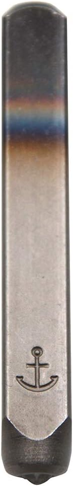 WKSTOOL Anchor Symbol Logo Duty Steel Stamp 1/4 6mm Hand Stamping Character Mark Code Alphabet Punch Kit for Bracelet Ring Jewelry Sheet Metal Plate Making Mold Die