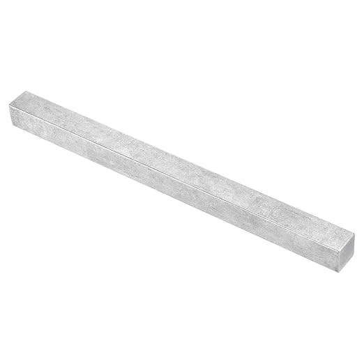 uxcell Square Steel Key Stock 7/8" x 7/8" x 12" Cold-Drawn 45# Steel Bars Precision Key Stock for Gearbox Coupling, Silver Tone