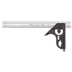 Starrett Steel Combination Squares with Square Head - 300mm Blade Length, Forged and Hardened Steel Heads, Reversible Lock Bolt, Scriber, Spirit Level, 35 Graduation Type - C33MH-300