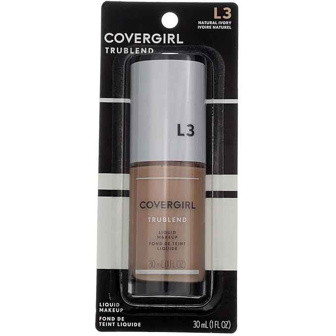 COVERGIRL Trublend Oil-Free Liquid Foundation, Lightweight, Dewy Finish, 1 Fl Oz, Hydrating Foundation, Moisturizing Foundation, Cruelty-Free Foundation, Blends Seamlessly, Won't Clog Pores-VeraVaultWomen