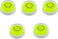 5Pcs Small Circular Bubble Levels with Double Sided Adhesive Bottom Mini Little Stick-on Bubble Spirit Level Measuring Layout Tools Levels (15x6mm)