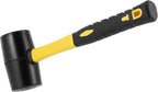 3 PCS 16 OZ Black Rubber Mallet Hammer, Rubber Mallet with Non Slip Handle for Camping, Woodworking and Flooring