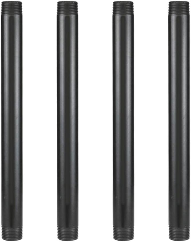 GeilSpace 1"× 14" Pre-Cut Black Metal Pipe, Industrial Steel Fits Standard One Inch Black Threaded Pipes and Fittings - Vintage DIY Industrial Shelving (1" × 14")