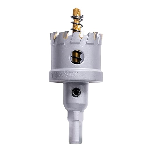 1-1/2" Carbide Hole Saw, Heavy Duty Metal Hole Cutter with Pilot Drill Bit for Cutting Stainless Steel, Metal Sheet and Aluminum Alloy (38mm | 1-1/2")