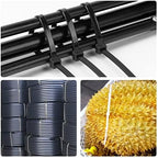 18 inch Black Zip Ties Heavy Duty 500 PACK, 200 LBS Ultra Exclusive Strong Plastic Wire Ties, Large Cable Ties Extra Long Tie Wraps, Indoor and Outdoor UV Resistant