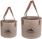 Multifunctional Portable Folding Bucket Water Supplies for Outdoor Garden Camping Fishing Car Wash Space Saving (15L and 20L, Grey)