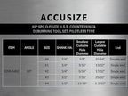 Accusize Industrial Tools 5 pc 60 Deg 0-Flute HSS Countersink & Deburring Tool Set, Pilotless Type, 0206-0460