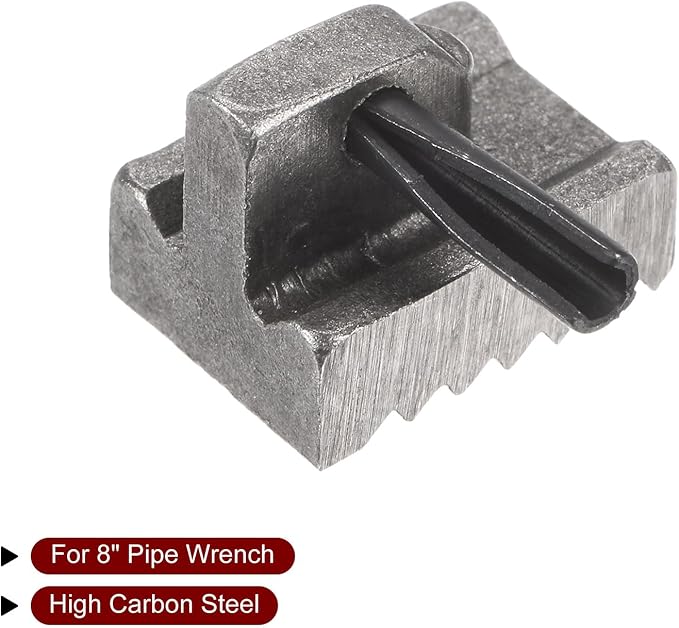 HARFINGTON Pipe Wrench Heel Jaw with Pin Assembly 8" Wrench Replacement Carbon Steel for 8" Adjustable Wrench