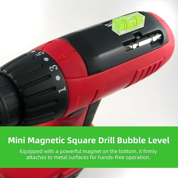 9pcs Small Bubble Spirit Level, Square & Round Circular Bubble Level Mini Magnetic Spirit Leveler Measure Tool for Leveling Phonograph Turntable Camera Tripod Drill