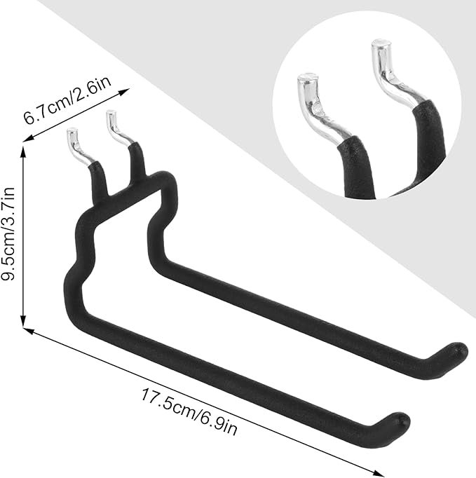 8-Pack Pegboard Hooks, Heavy Duty Metal Peg Board Shelving Hooks Fit 1/4" Pegboards, Peg Board Tool Utility Hooks & Hangers for Craft Room Garage Workbench Office