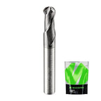 Carbide Ball Nose End Mill 2 Flute 6mm SHK. 6mm Cutting Dia. 3D Carving, High-Speed and Deep Cutting, AlCrN Coated, Apply for Alloy Steel, Stainless Steel and Various Cast Iron.