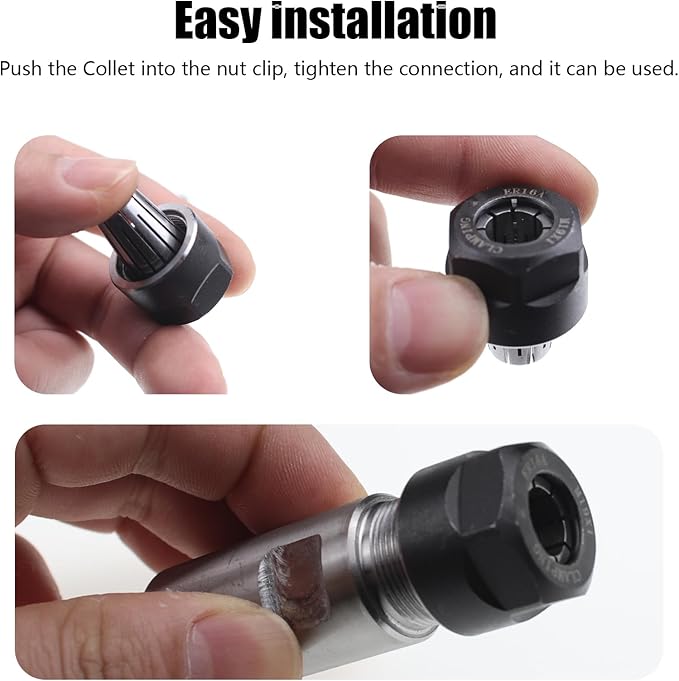 M14 5/8"-11 Thread Angle Grinder Extension Shaft Set 2PCS Electric Drill Conversion Collets Adapter Woodworking Tool Accessories Include Spring Collet (1/8,1/4, 3/8, 1/2)