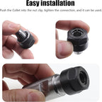 M14 5/8"-11 Thread Angle Grinder Extension Shaft Set 2PCS Electric Drill Conversion Collets Adapter Woodworking Tool Accessories Include Spring Collet (1/8,1/4, 3/8, 1/2)